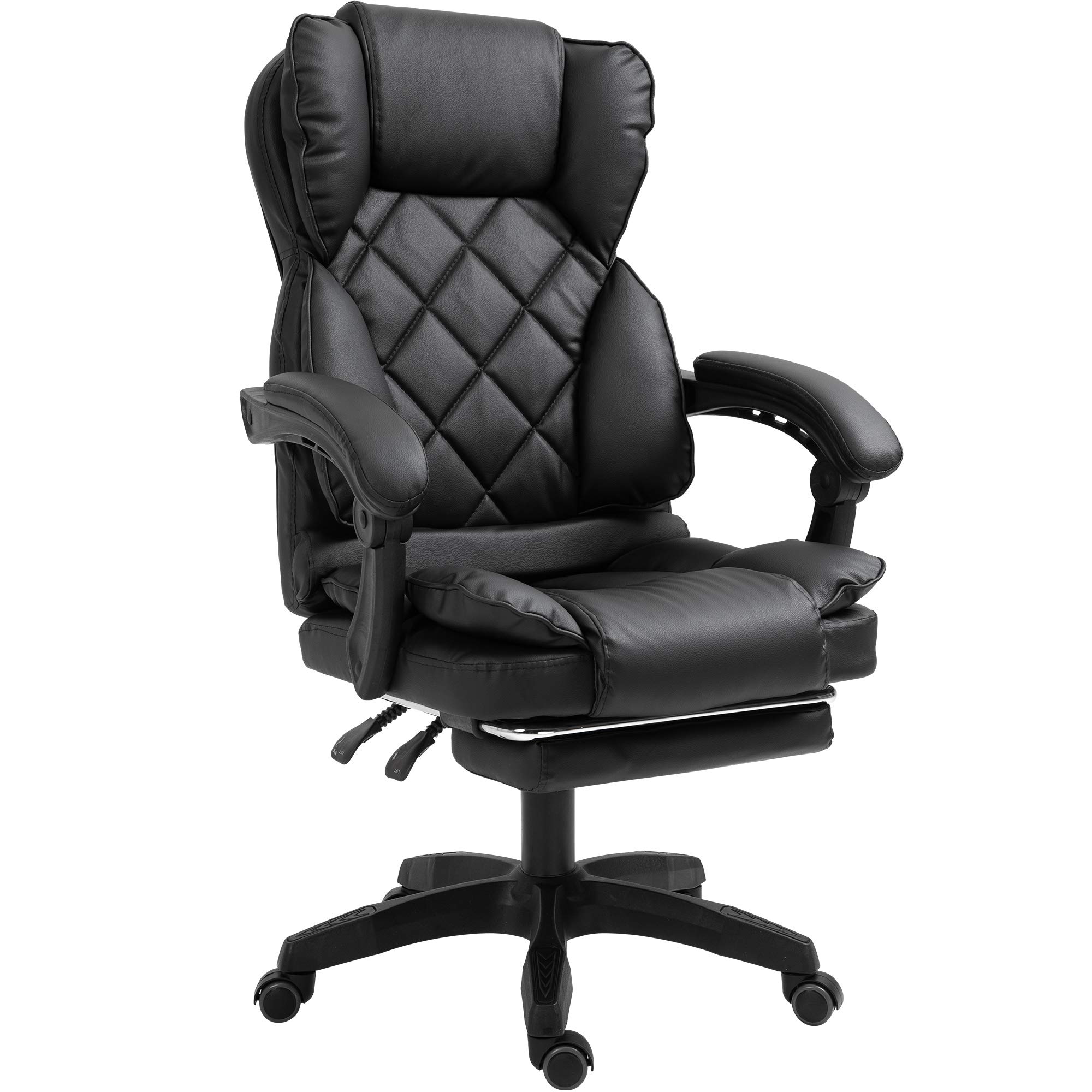 TRISENS Schreibtischstuhl Design Bürostuhl TV Bürosessel Chefsessel Relax & Home Office, Farbe:Schwarz