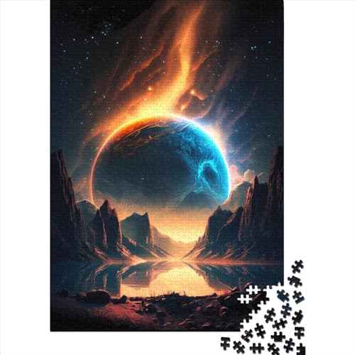 Holzpuzzle „Cosmic Sanctuary Landscape“ für Erwachsene, Puzzle-Spielzeug, 1000 Teile, Puzzle für Erwachsene und Teenager, nachhaltiges Puzzle für Erwachsene (Größe: 75 x 50 cm)