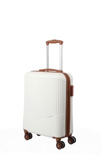 Travelite Bali Kabinentrolley 4 Rollen 55 cm 55cm 34L Weiss/Cognac