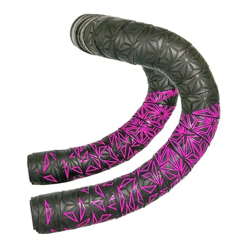 WANGBINGXING Lenkerband Rennrad Lenkerband Rutschfestes Fahrradlenkerband Stoßdämpfer Wasserdichtes PU-Lenkerband Rennradzubehör Handlebar Tape(Color:Pink printing)