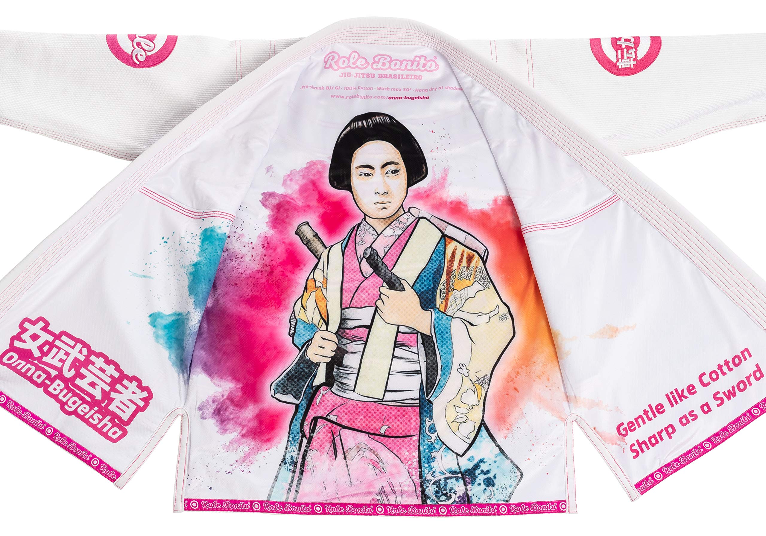 Role Bonito Onna Bugeisha - BJJ Damen Kimono Frauen Gi Jiu-Jitsu Weiblich Anzug (F2)