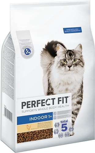 PERFECT FIT Indoor Adult Trockenfutter für erwachsene Katzen ab 1 Jahr - Huhn, 7 kg (1 Beutel)