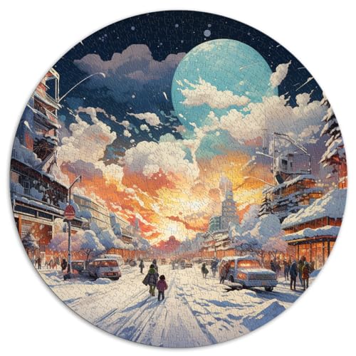 Puzzlespiel Sapporo Snow Festival Lustige Puzzles für Erwachsene 1000 Teile 67,5 x 67,5 cm Familienpuzzles Geschenk für die ganze Familie