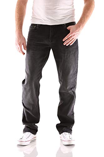 Big Seven Stanley Black Wash Regular Herren Jeans, Hosengröße:W32/L32