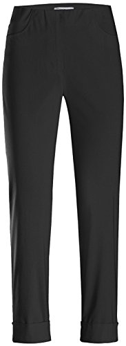 Stehmann IGOR-680 14060-900, sportive Damenhose mit aufgesetzten Taschen und Aufschlag, 6/8 Länge, Größe 44, Farbe Schwarz
