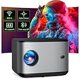 YOTON 【Auto Keystone/Autofokus】 Beamer 4K – Y8 Projektor Full HD Native 1080P, 18.000 Lumen WiFi Bluetooth, Android TV, 50% Zoom, über 10.000 integrierte Apps, kompatibel mit Netflix/YouTube/Disney+