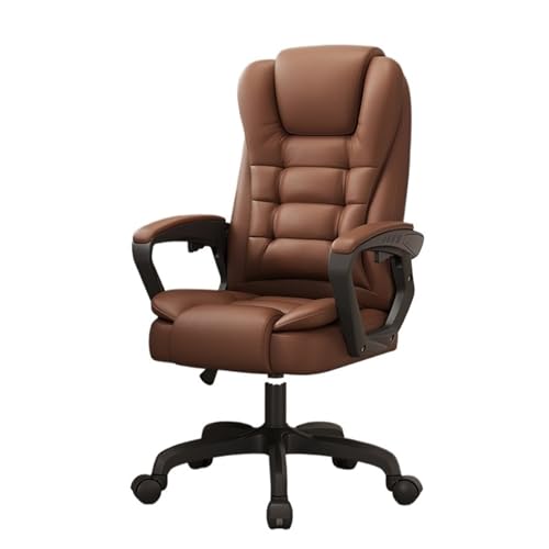 Bürostuhl Ergonomischer Bürostuhl, Schreibtischstuhl aus PU-Leder for Erwachsene, hohe Rückenlehne, Chefsessel mit Lendenwirbelstütze, hochklappbare Armlehne, rollender, drehbarer, verstellbarer Arbei