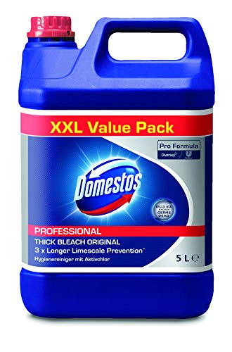 Domestos Professional 100866809 Original Hygienereiniger mit Aktivchlor für Reinigung, Bleiche, bakterizid und fungizid, 5 L