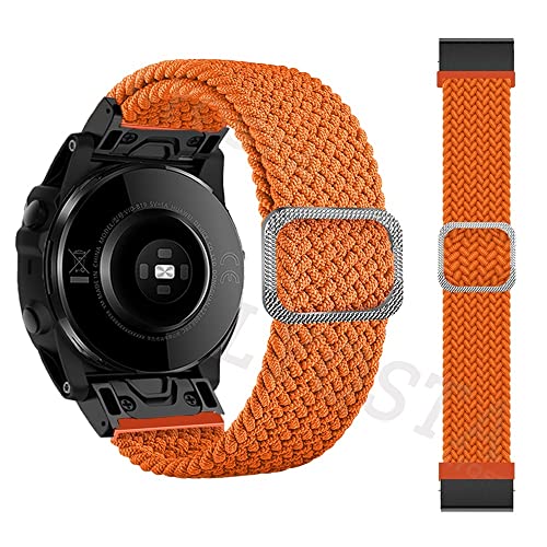 BANDKIT 26 mm Sportarmband für Garmin Fenix 6X 6XPro 5X 5XPlus 7X Descent MK1/MK2/MK2i, geflochtenes Schnellverschluss-Uhrenarmband, For Fenix 7X, Achat