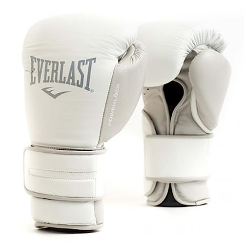 Everlast Unisex - Erwachsene Boxhandschuhe Powerlock 2 Trainingshandschuh, Weiß, 12oz