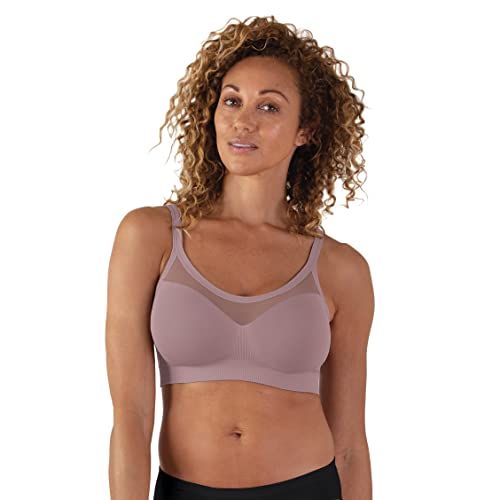 BRAVADO! DESIGNS Sculpt Sheer Seamless and Wireless Everyday Bra Mesh Accent B to F Cups, Dawn, M