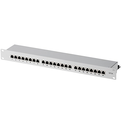 helos 146868 Patchfeld Cat 6A 19" 1HE 24 Port schwarz