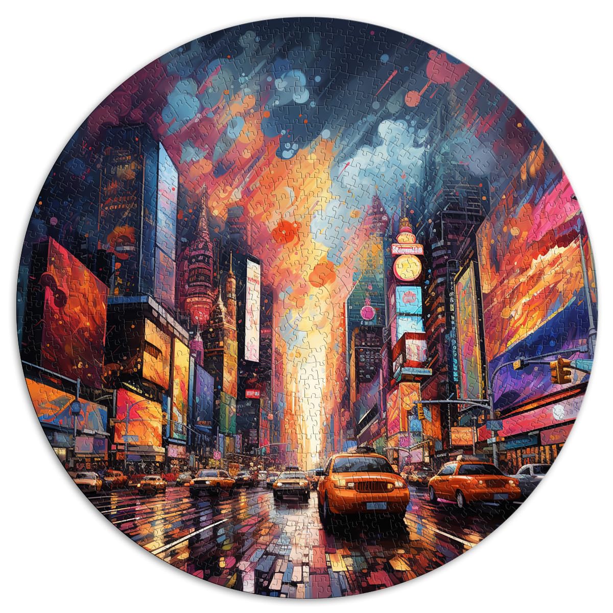 Puzzlespiel Times Square, buntes 1000-teiliges Puzzle, 67,5 x 67,5 cm, Puzzle, Mitmach-Spiel, Spielzeug-Puzzle, Lernspiele, Stressabbau-Puzzle