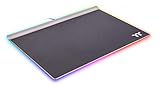 Thermaltake Argent MP1 RGB Gaming Mousepad 359 mm x 254 mm Aluminium-Grundplatte rutschfeste Gummiunterseite 8 anpassbare Lichteffekte schwarz GMP-MP1-BLKHMC-01