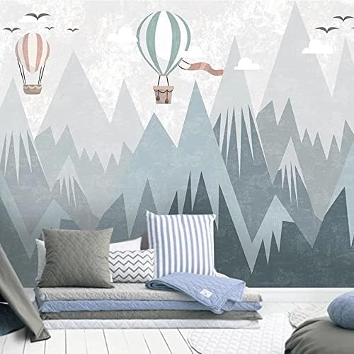 Cartoon Geometrischer Ballon Hügel Kinderzimmer 3D Tapeten Wanddekoration Fototapete Sofas Wohnzimmer Wandbild Schlafzimmer-300cm×210cm