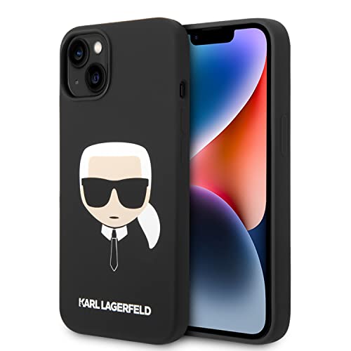 Karl Lagerfeld KLHMP14SSLKHBK Hülle für iPhone 14 6,1" hardcase Schwarz Silicone Karl`s Head