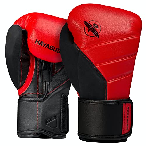 Hayabusa T3 Boxhandschuhe Boxhandschuhe Damen Herren - Rot/Schwarz, 18oz