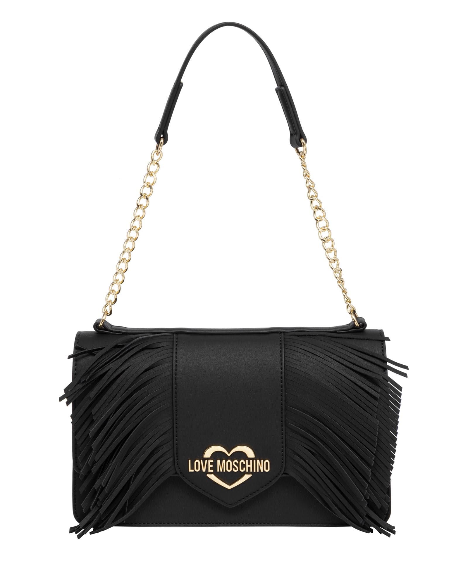 Love Moschino damen fringes Schultertasche black