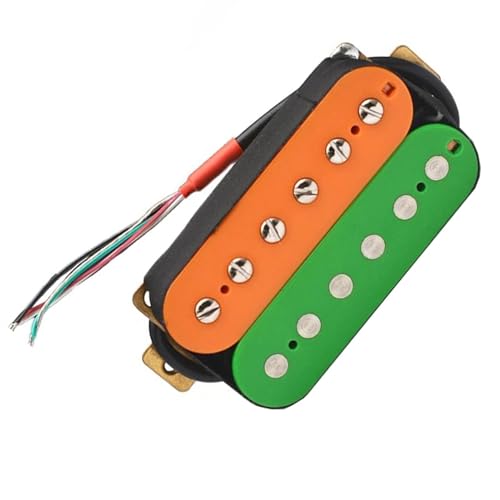 Grün Orange E-Gitarre Humbucker Hals Pickup Kunststoffspule verstellbare Schraube Gitarrenteile Single-Coil-Tonabnehmer