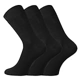 TippTexx24 6/12 Paar Wellnes-Socken aus Bio-Baumwolle mit Anti-Loch-Garantie - Socken für eine bessere Welt (Schwarz = 12 Paar, 43/46)