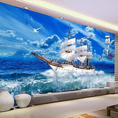 XLMING Blauer Himmel Segeln Naturkulisse 3D Tapete Home Dekoration Wohnzimmer Sofa Schlafzimmer Tv Hintergrund Wand-300cm×210cm