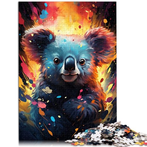 Puzzle, Malen, Farbe, Koala, 500 Teile, für Erwachsene, Geschenke, Holzpuzzle, Jedes Teil ist einzigartig – anspruchsvolles, unterhaltsames Familienspiel, 500 Teile (38 x 52 cm)