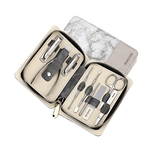 BONAD Zehennagelknipser Nagel-Clippers Set Nail Clippers Olecranon Zangen Onychomykose Werkzeuge Nail Clippers Tragbare Reise Schönheitsset (9-teiliges Set) Nagelknipser-Set (Color : A-9 Piece Set)