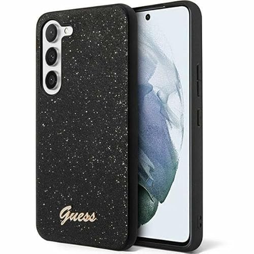 CG Mobile Guess GUHCS24SHGGSHK Hülle für S24 S921 Schwarz Hard case Glitter Script