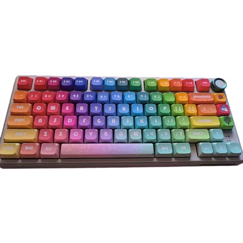 133Keys Regenbogen-Tastenkappen, XDA-Profil, dicke PBT-Tastenkappe für 61/87/104/108-Layouts, mechanische Tastaturen, Tastenkappen-Set