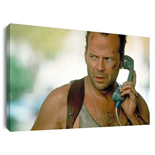 Artis Prints Leinwandbild Bruce Willis Film, Stirb langsam, Retro Motiv, Klein bis XXL, Inneneinrichtung - Wohnzimmer - Wohnung, Dekoration