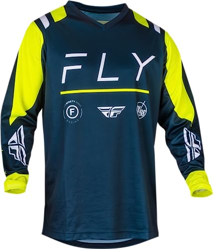 Fly Racing Herren F-16 Jersey (Marineblau/Hi-Vis/Weiß, Größe 4XL)