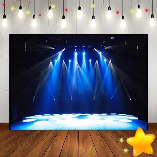 bühne Hintergrund Dekoration Geburtstag Banner Hintergrund Show Zeit Foto Musik Theater Fotografie Hintergrund Goldener Scheinwerfer 350x230cm