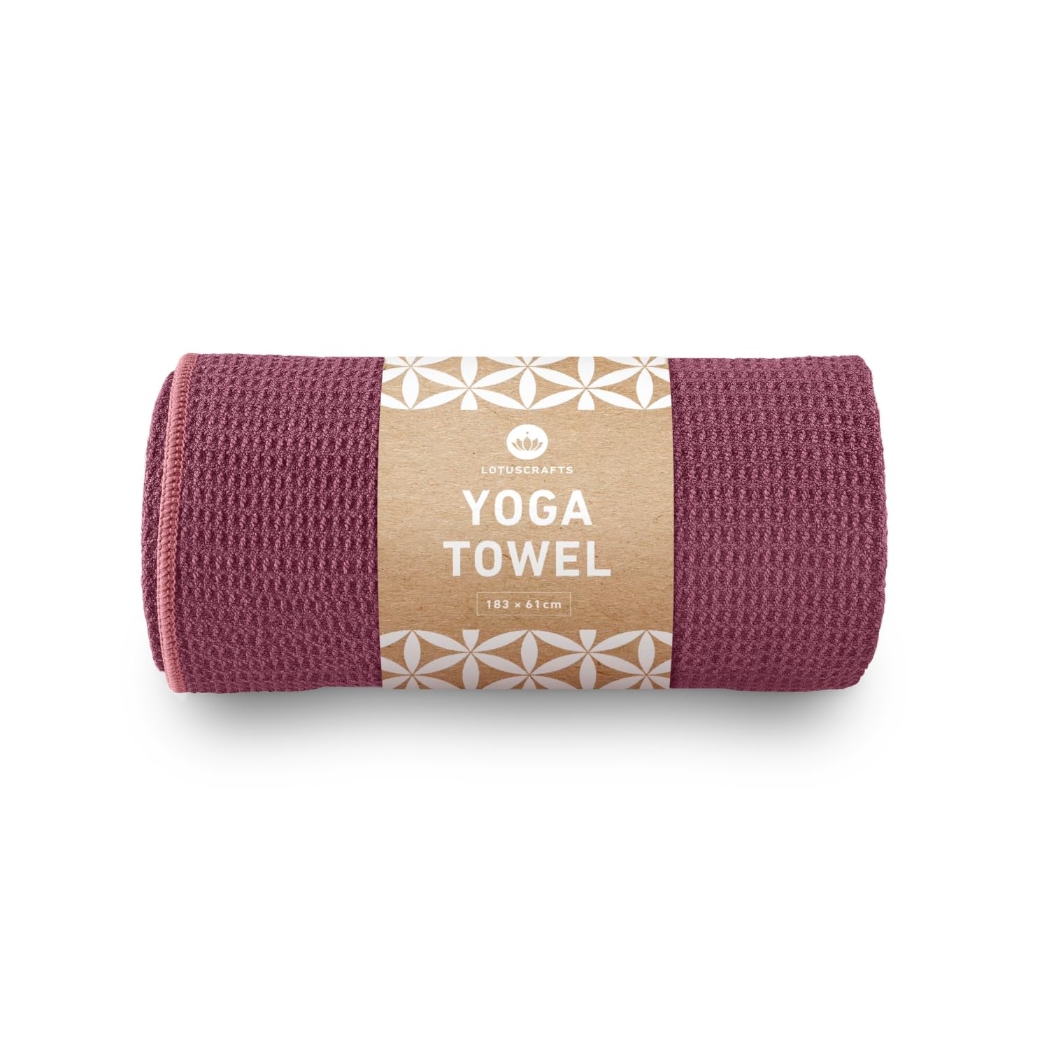 Lotuscrafts Yoga Handtuch Wet Grip - rutschfest & Schnelltrocknend - Antirutsch Yogatuch mit hoher Bodenhaftung - Yogahandtuch ideal für Hot Yoga [183 x 61 cm]