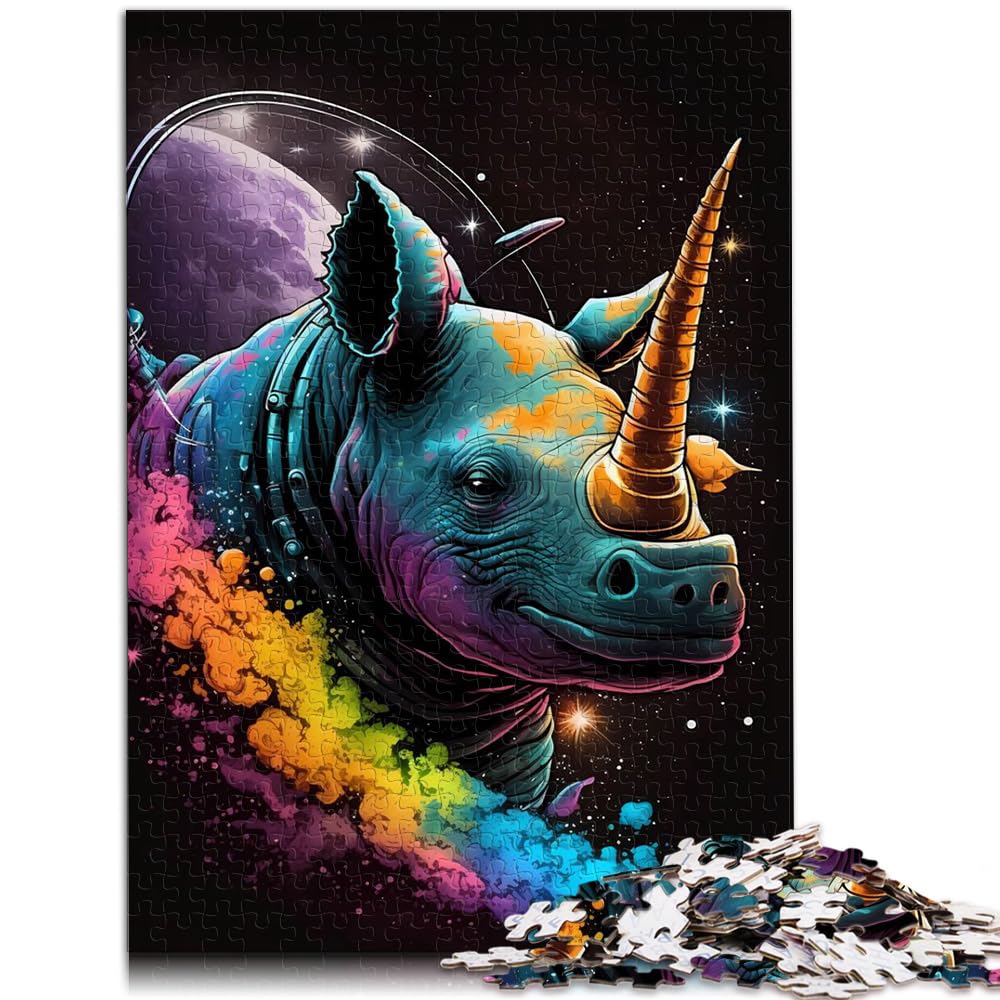 Puzzle Puzzle Nashorn Traumhaft Erwachsene 1000 Teile Puzzle Geschenke Holzpuzzle Familienspiel Stressabbau Schwierige Herausforderung Puzzle 1000 Teile (50x75cm)