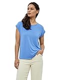 Peppercorn Rosalinda Malucca Cap Ärmel T-Shirt | Tshirt Damen In Blau | Frühling Bluse Damen | Größe M