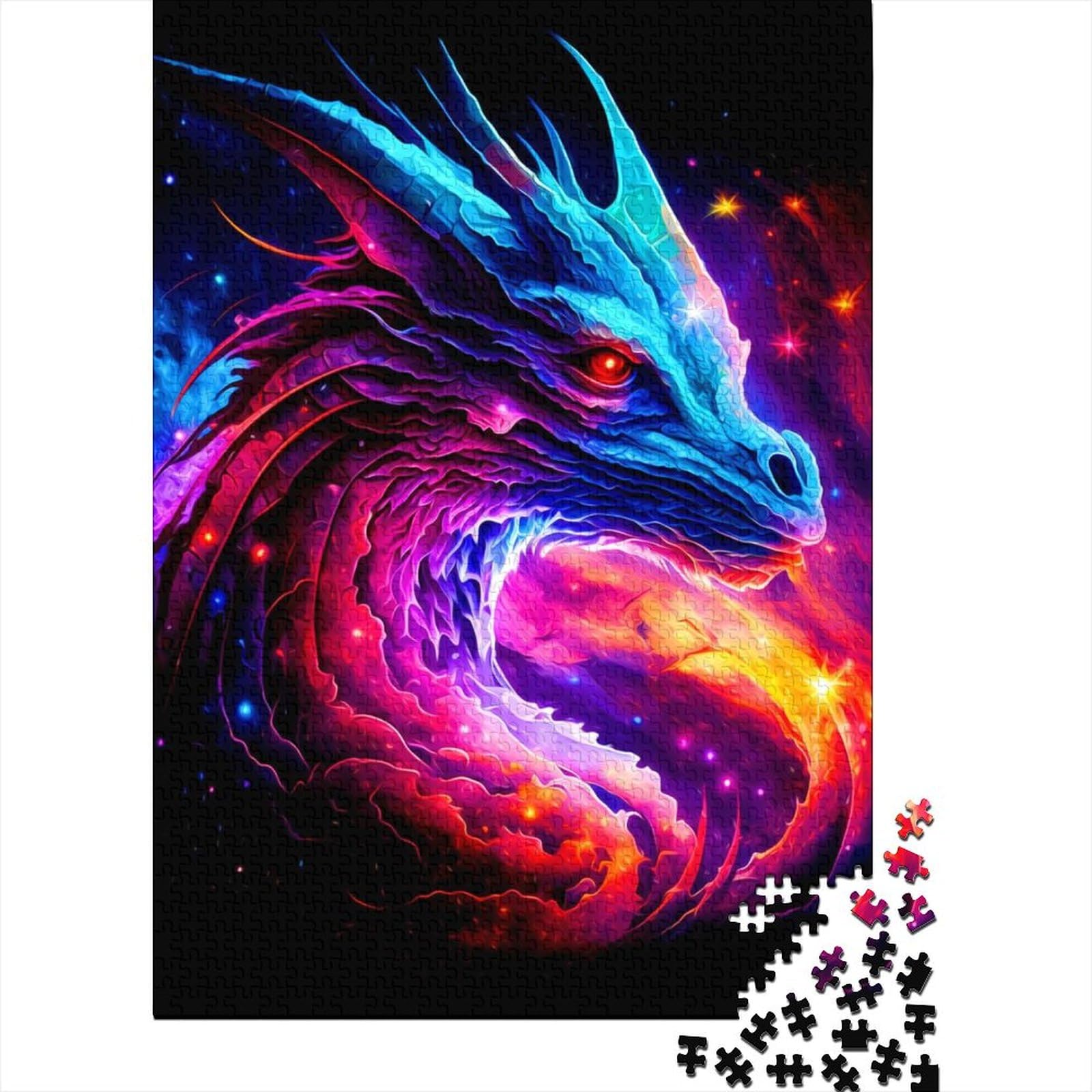 Dragon Fun Puzzle für Erwachsene 1000 Teile 1000 Teile Puzzle Erwachsene Puzzle Geschenke Als Geschenke für die ganze Familie und die 75x50cm