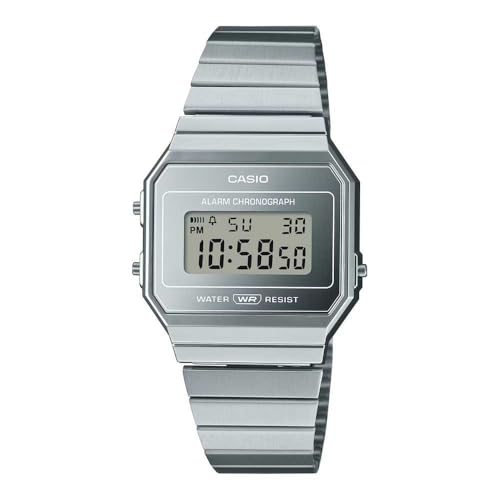 Casio Vintage Digital Alarm Chronograph A700 Serie - Silber A700WEV-7AEF