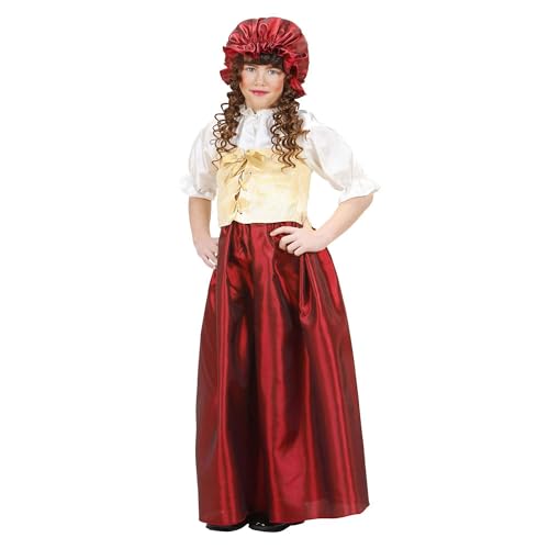 Widmann 12556 12556-Kinderkostüm Bäuerin, Bluse, Korsett, Rock, Bürgerin, Mittelalter, Magd, Fasching, Karneval, Mottoparty, Unisex-Kinder, Rot, Gelb, Medium