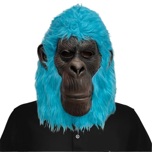 SANRLO Monkey Coslay Halloween Dress Up Full Head Latex For Women Man Halloween Party Carnivals Cosplay Party