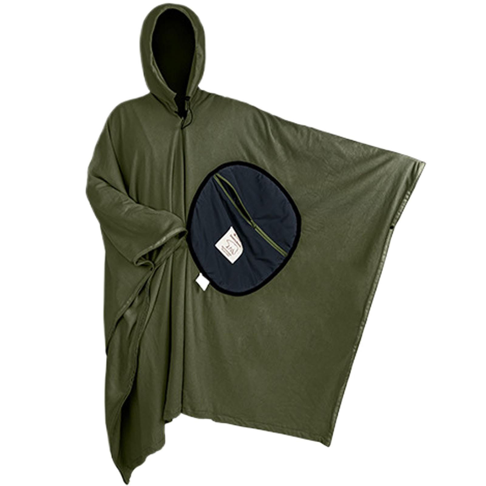 Tragbarer Schlafsack, Poncho-Schlafsack - Fleece Camp Poncho Schlafsack,Mehrzweck-Poncho mit Kapuze, Campingdecke, Winddichte Decken, Schlafsack-Poncho für Outdoor-Camping