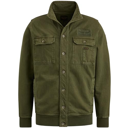 PME Legend Sweatjacke mit Knopfleiste, Farbe:olive, Größe:M