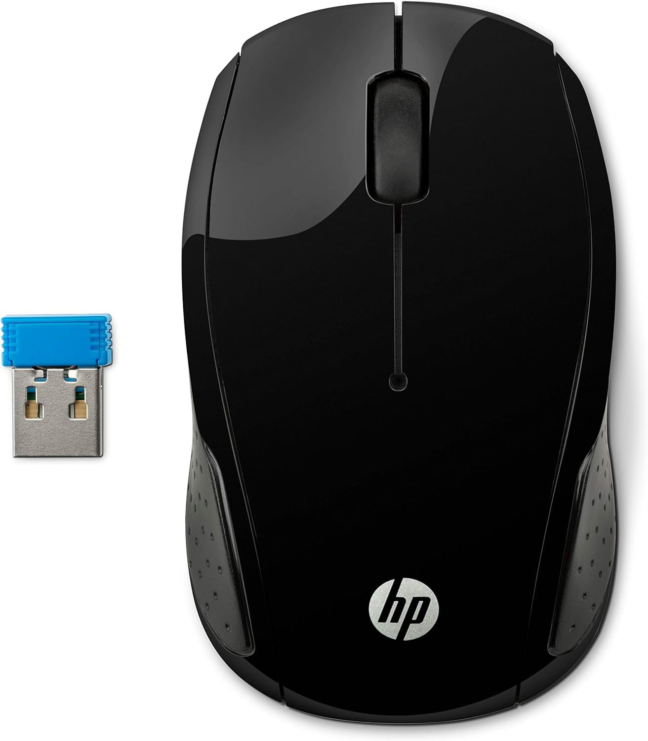 HP 200 (X6W31AA) kabellose Maus (1.000 dpi, 3 Tasten, Scrollrad, USB dongle) schwarz