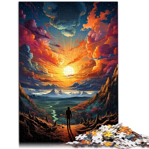 Spielzeug-Puzzle Fantasie-Sonnenuntergangslandschaft Puzzle 1000 Teile Holzpuzzle Spielzeug-Puzzle Lernspiele Stressabbau-Puzzle 1000 Teile (50 x 75 cm)