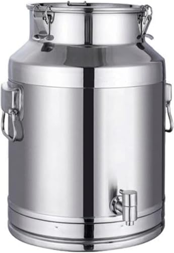 Farm Milk Transport Can - 5L/9L/14L Milchkanne Kanister Topf Weineimer Fass Wassereimer Öl Teetank mit versiegeltem Deckel und Zapfhahn,A,9L