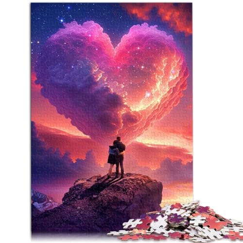 Puzzles Games Lover Clouds Puzzles für Erwachsene 1000 Teile Holzpuzzle Spielzeug Puzzles Lernspiele Stressabbau Puzzles 1000 Stück (50x75cm)