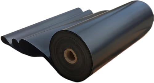 Teichfolie, 5 m x 5 m, Robustes 0,35 mm HDPE-undurchlässiges Material für künstliche Seen und Stauseen, kleine Teichfolie, Teichumrandung, schwarz, 7 x 10 m