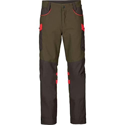 Härkila | Pro Hunter Dog Keeper GTX Hose | Professionelle Jagd Kleidung & Jagd Zubehör für Herren | Skandinavische Qualität Made to Last | Willow Green/Orange, 58