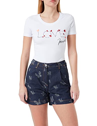 Love Moschino Womens Denim Shorts, ENZIMIX15ADRITT, 40