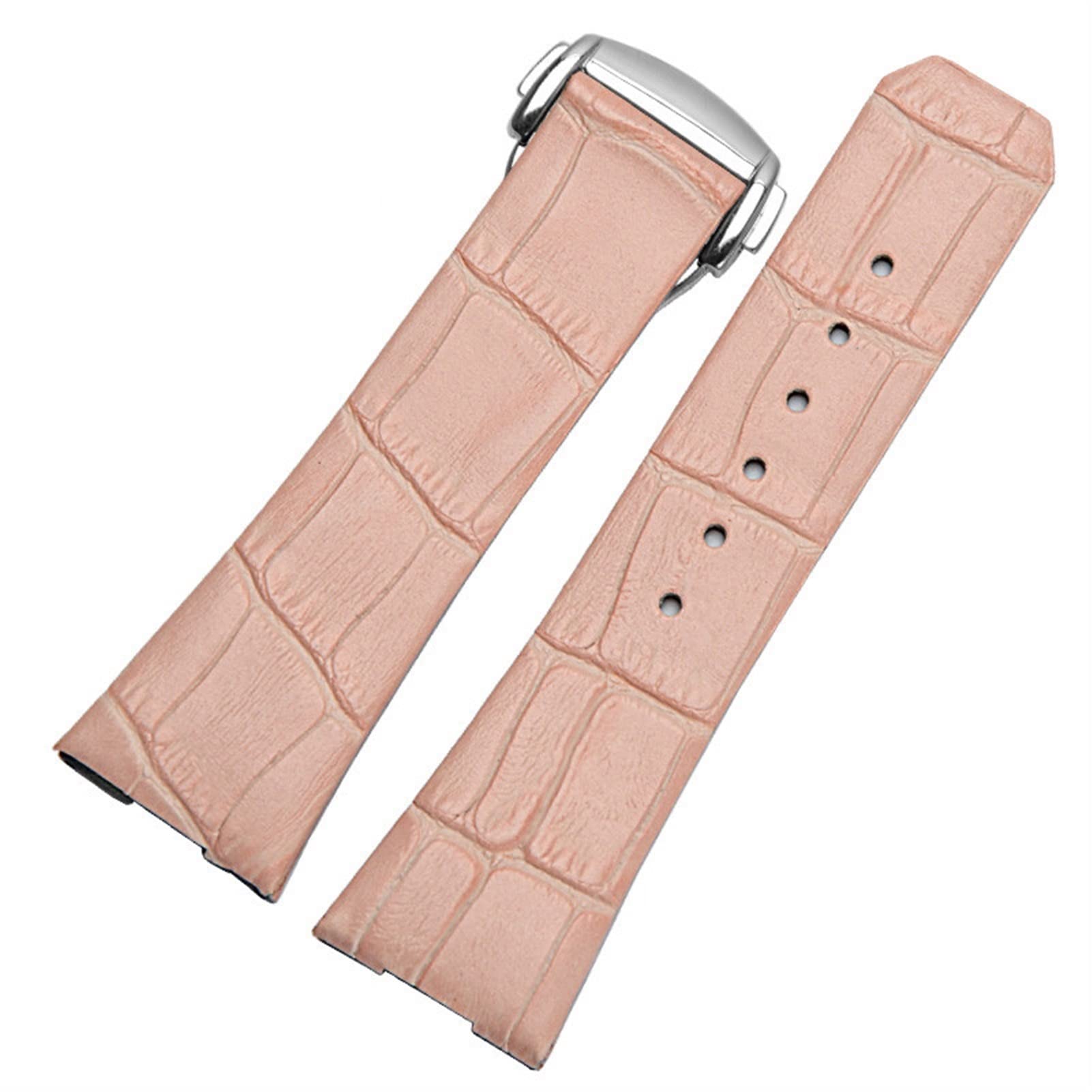 NEYENS Uhrenarmband aus echtem Leder für Omega Constellation Double Eagle Serie, Herren und Damen, 17 mm / 23 mm Uhrenarmband, 17mm rosegold, Achat