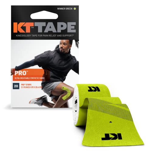 KT Tape PRO 20 Streifen aus Synthetik vorgeschnittenen Kinesiologie M Winner Green